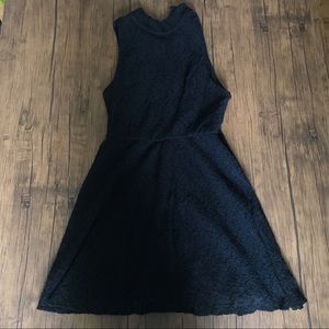 High-Neck Lace Detailed Dress